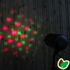 Laser Julelys - Figurer Grøn/Rød