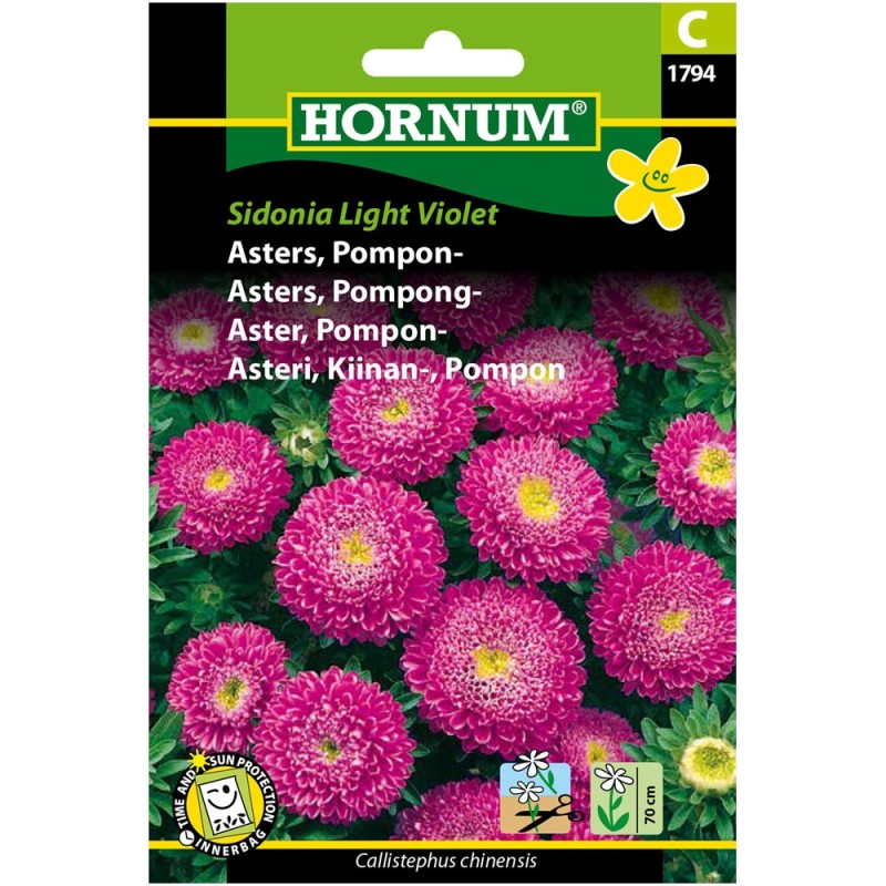 Asters Frø - Pomponasters Sidonia Light Violet Asters Frø - Pomponasters Sidonia Light Violet