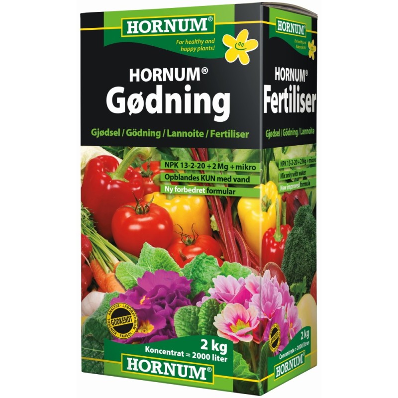 Hornum Gødning 2 Kg 14-3-23 + Micronæring