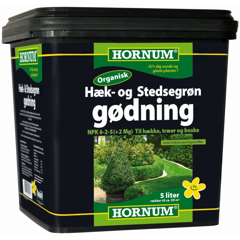 Hæk- & stedsegrøn Gødning - Organisk 5 L