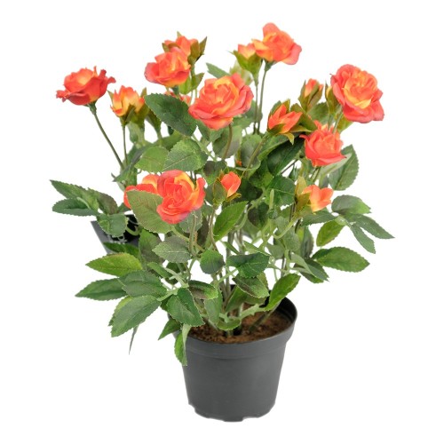 Rose - Orange - Kunstig potteplante