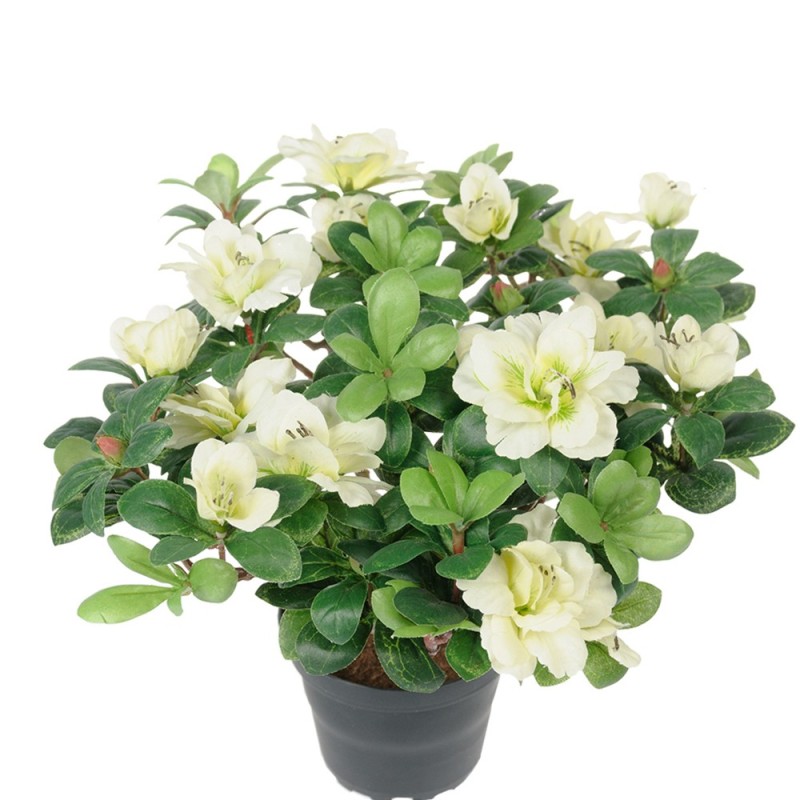 Azalea - Hvid - Kunstig potteplante