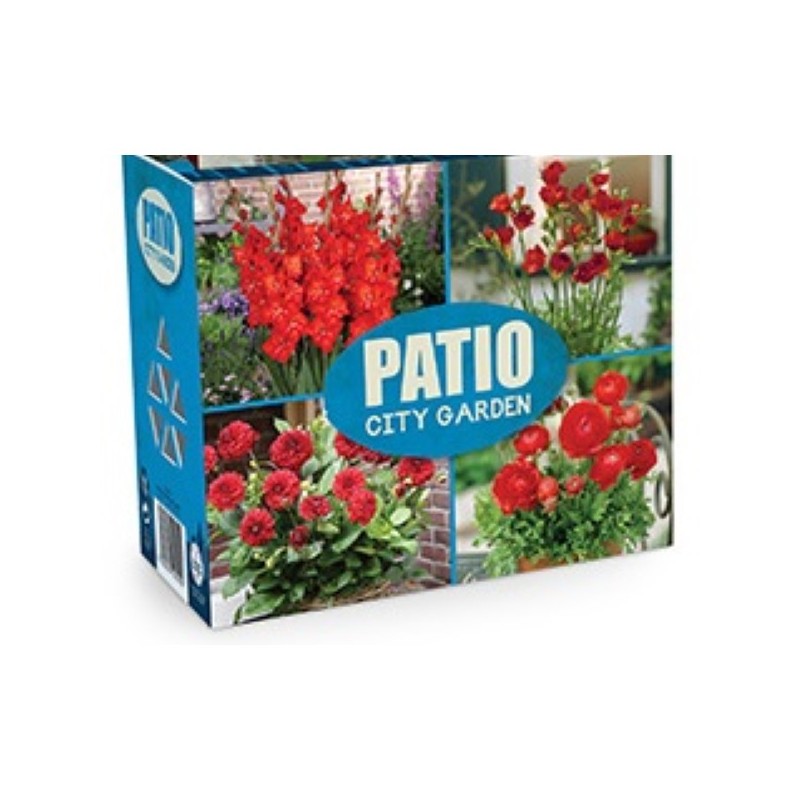 Blomsterløg Mix - Patio City Garden Red - 40 løg