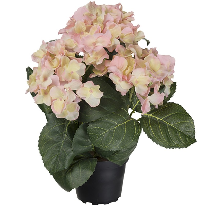 Kunstig hortensia 30 cm. Rosa