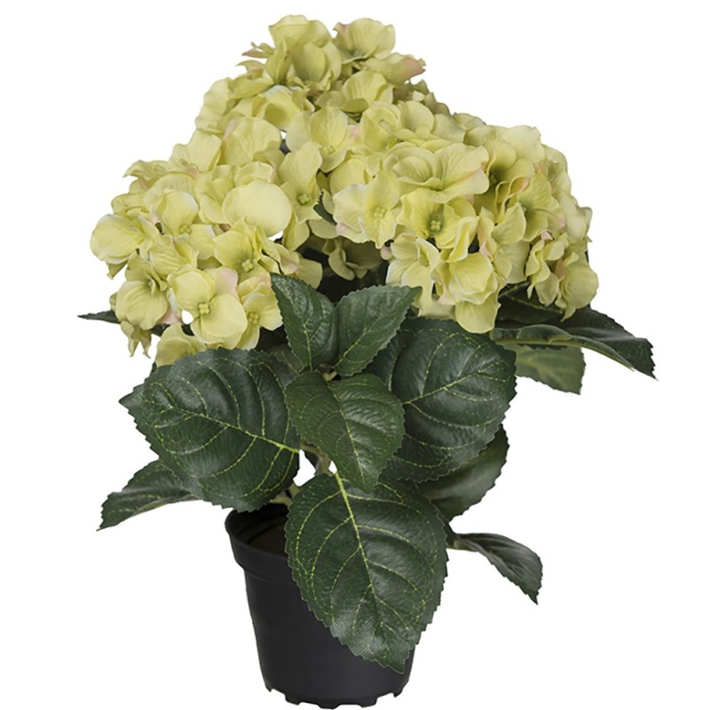 Kunstig hortensia 30 cm. lime