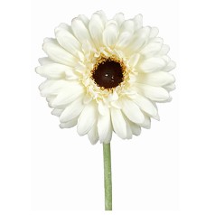 Kunstig gerbera stilk 55 cm. ø10 cm. hvid