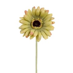 Kunstig gerbera stilk 55 cm. ø10 cm. oliven