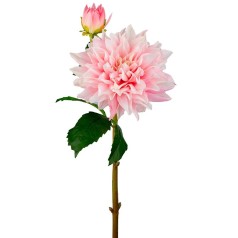 Kunstig dahlia stilk 70 cm. lys rosa