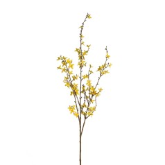 Kunstig forsythia gren 120 cm. gul