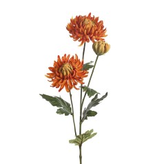 Kunstig chrysanthemum stilk, 60cm orange