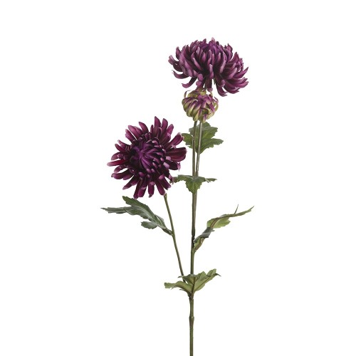 Kunstig chrysanthemum stilk, 60cm lilla