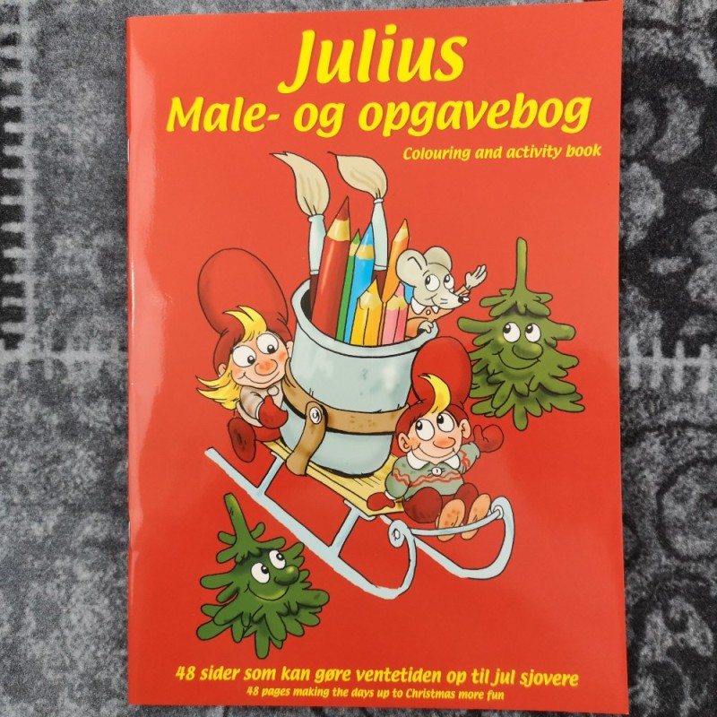 Julius Male- og opgavebog - Nisse med kælk