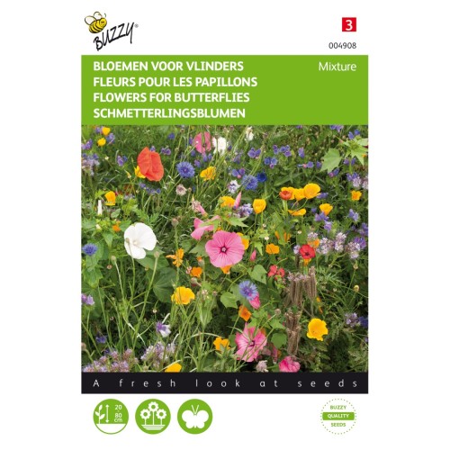 Blomsterblanding frø, Blomster til sommerfugle - 1m²