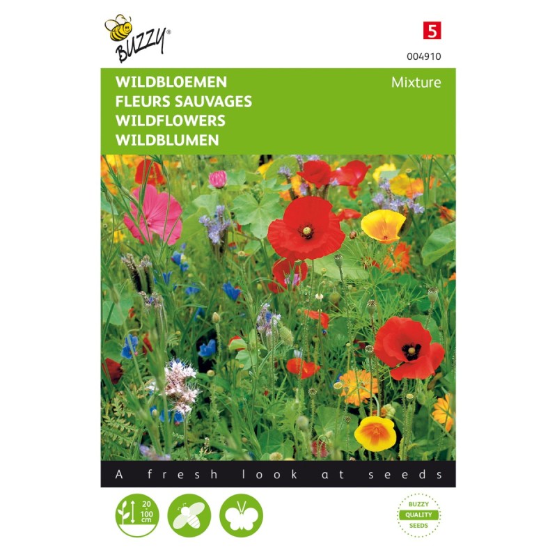 Blomsterblanding frø, Vilde blomster - 2m²