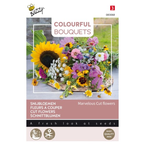 Buket blomsterblanding frø, Marvelous Cut flowers - Buzzy