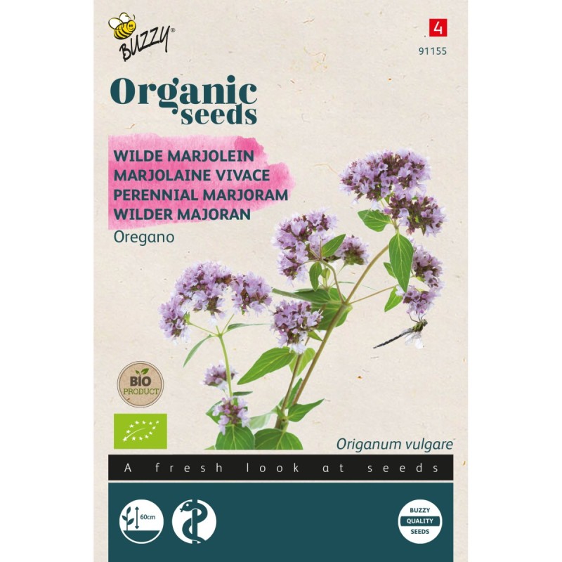 Økologisk, Merian / Oregano frø - Buzzy