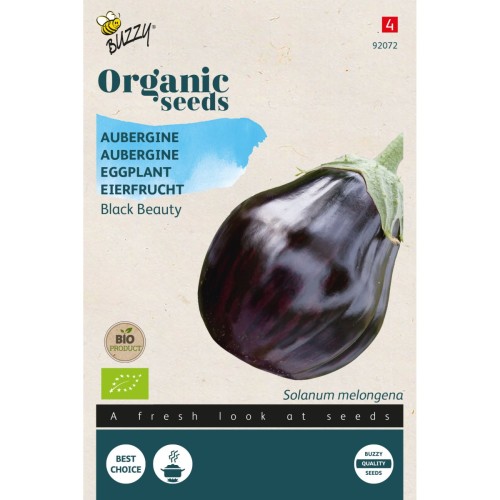 Økologisk, Aubergine frø, Black Beauty - Buzzy