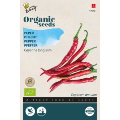 Økologisk, Chilifrø, Cayenne long slim - Buzzy