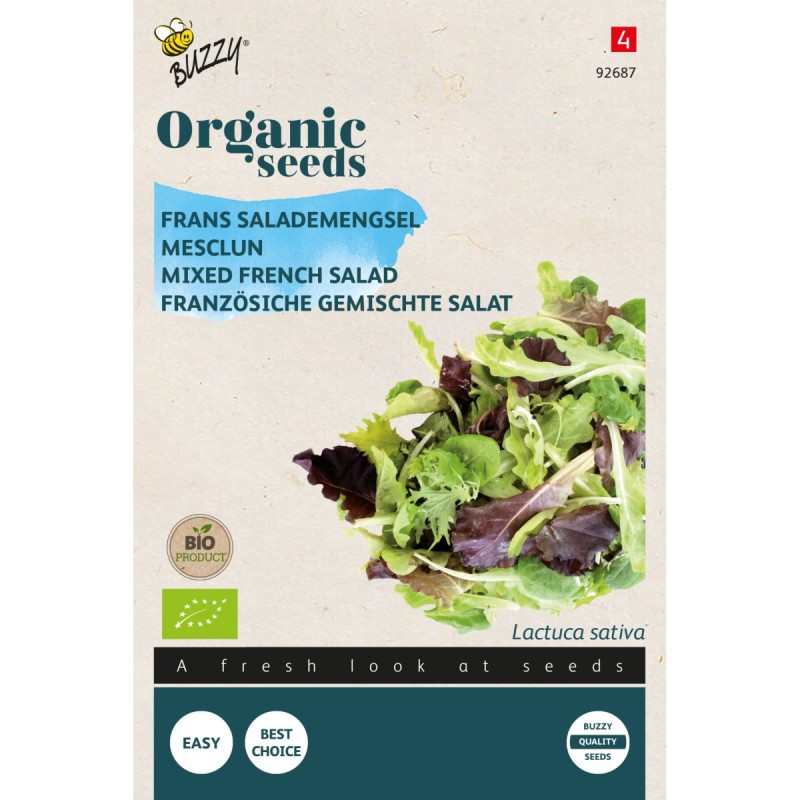 Økologisk, Pluksalat frø, French Salad mix - Buzzy