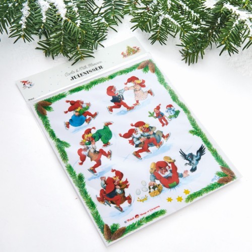 Vinyl nisse klæbeark - Vilhelm Hansen, 24 x 20 cm