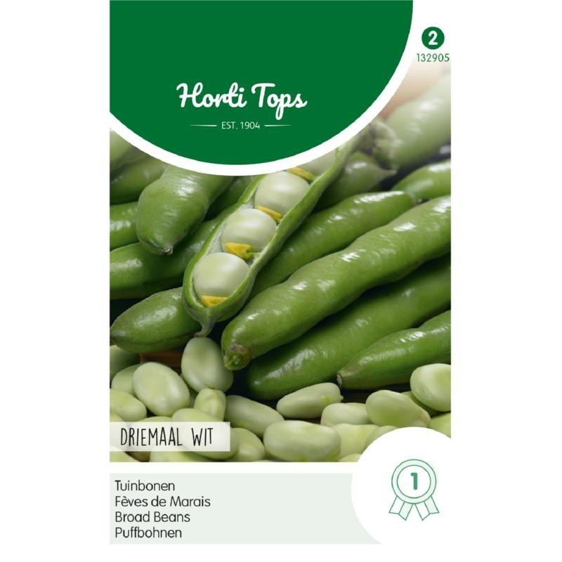 Hestebønne frø, Threefold white - Horti Tops