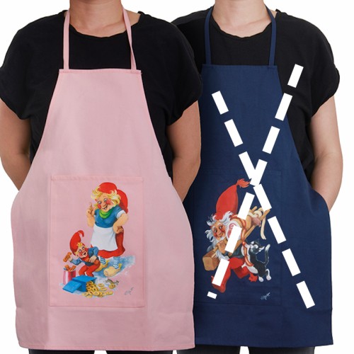 Forklæde til børn, Lyserød, Julemotiv fra Vilhelm Hansen