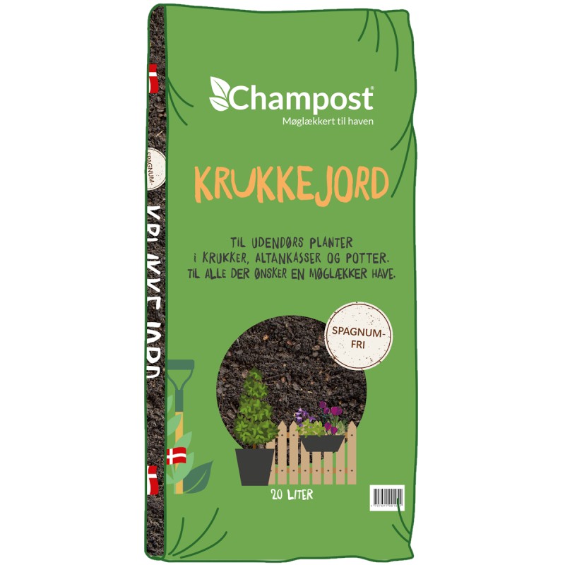 Champost Sphagnumfri Krukkejord 5x 20 Liter