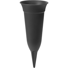 Gravvase 32cm - Antracitgrå