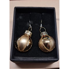 Øreringe, guld julekugler