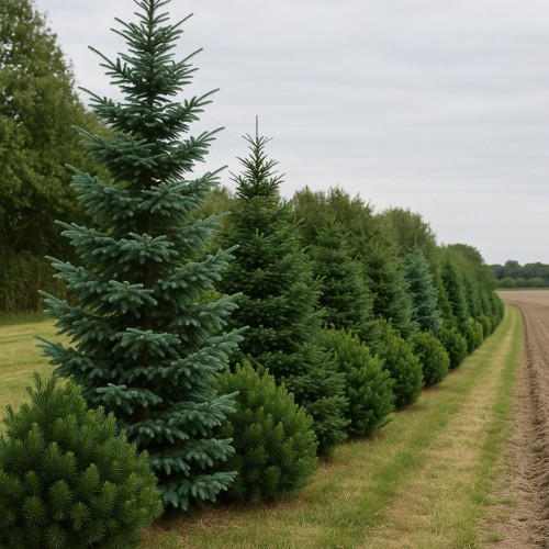 Læhegn stedsegrøn (Høj) 2 rækker a. 30 meter.
