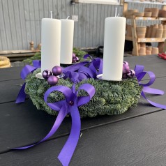 Bind-Selv Adventskrans - Original lilla