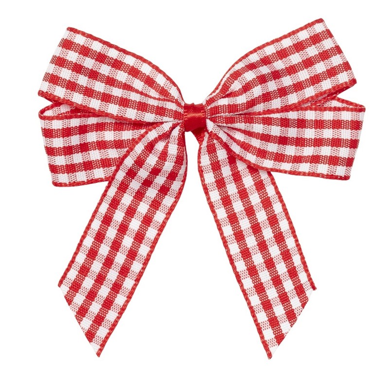 Sløjfe, rød/hvid