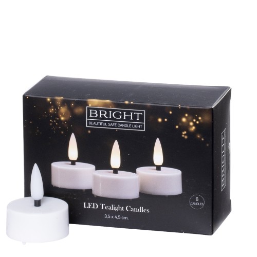 LED fyrfadslys, 6 stk