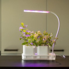 Vækstlys sæt, med 2 potter