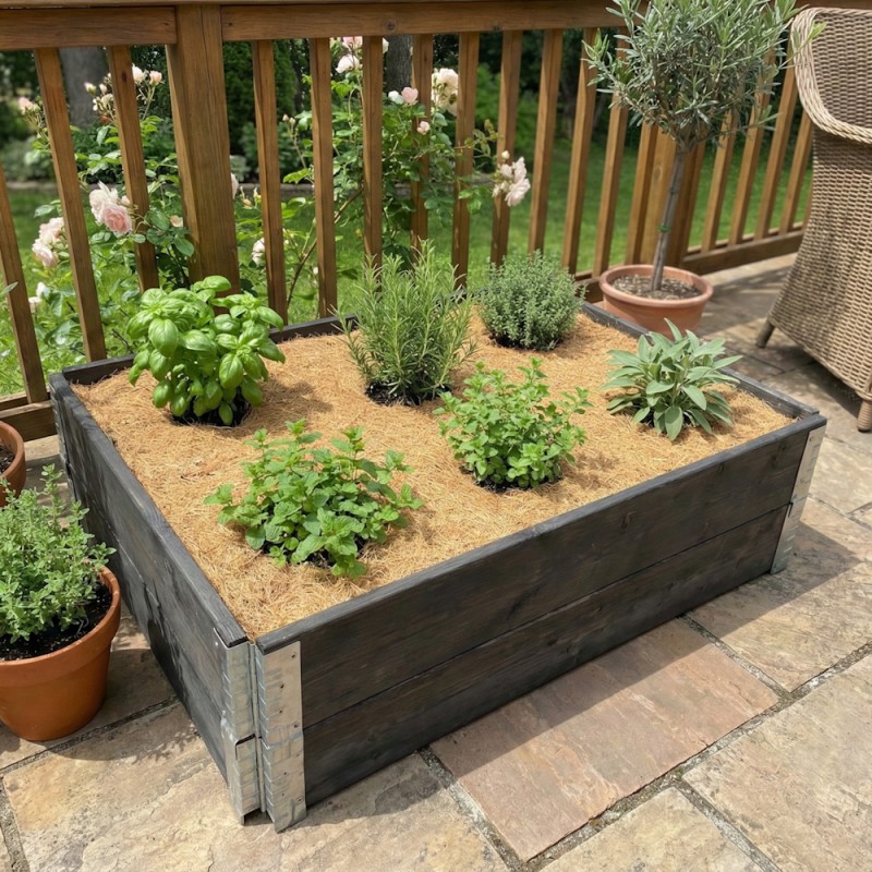 Ukrudtsmåtte 60x80 cm - Kokosmåtte til Halve Pallerammer