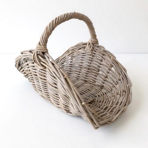 Pejsekurv grå rattan