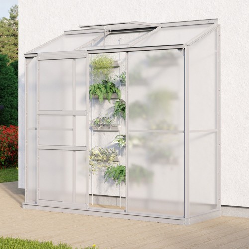 Ida Vægdrivhus 1,3 m2 - Alu - 4mm Polycarbonat