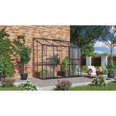 Ida Vægdrivhus 3,3 m2 - Sort - 4mm Polycarbonat