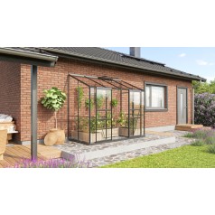 Ida Vægdrivhus 3,3 m2 - Sort - 3mm Glas