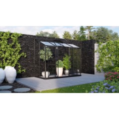 Ida Vægdrivhus 3,3 m2 - Sort - 3mm Glas