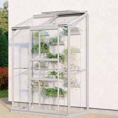 Ida Vægdrivhus 0,9 m2 - Alu - 3mm Glas