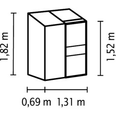 Ida Vægdrivhus 0,9 m2 - Alu - 3mm Glas
