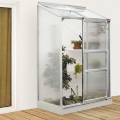 Ida Vægdrivhus 0,9 m2 - Alu - 4mm Polycarbonat