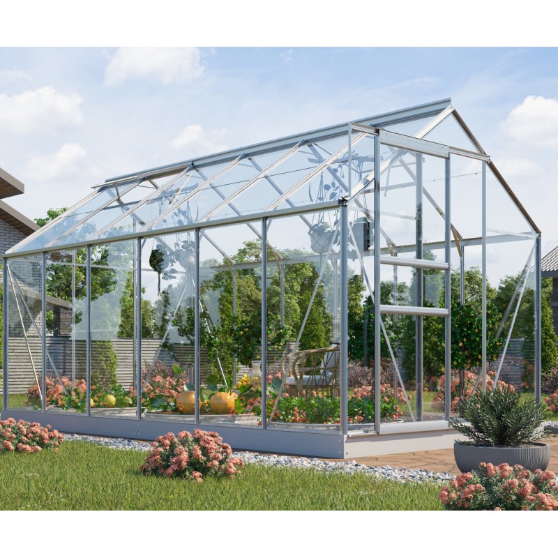 Venus Drivhus 7,5 m2 - Alu - 3mm delt glas