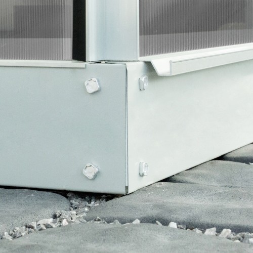 Stålsokkel til drivhus 6,2 m2 Grå 125mm