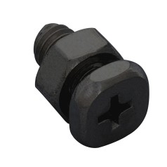 Bolte og møtrikker til drivhus 10 stk. Rustfri Sort