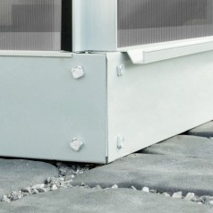 Stålsokkel til drivhus 1,3 m2 Grå 60mm